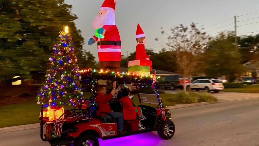 christmas golf cart decorations